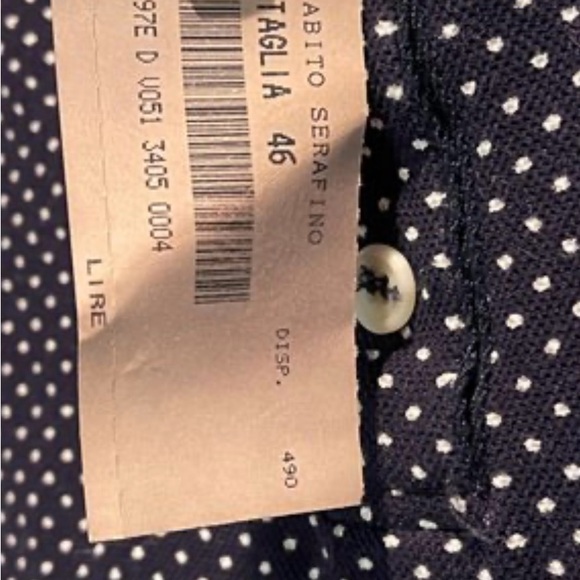 NWT Johnny Lambs Cotton Short Sleeve Navy and White Polka Dot Dress Size Large - Picture 8 of 10